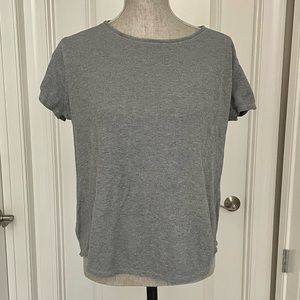 Lululemon Love Crew Short Sleeve Waffle Gray 100% Cotton Women Shirt Size 6